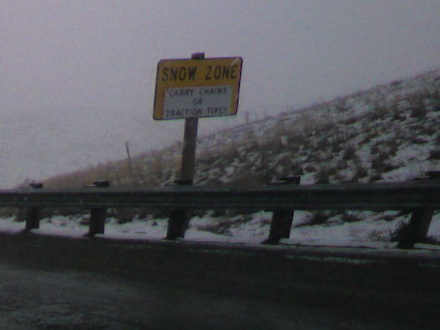 Snow Zone sign